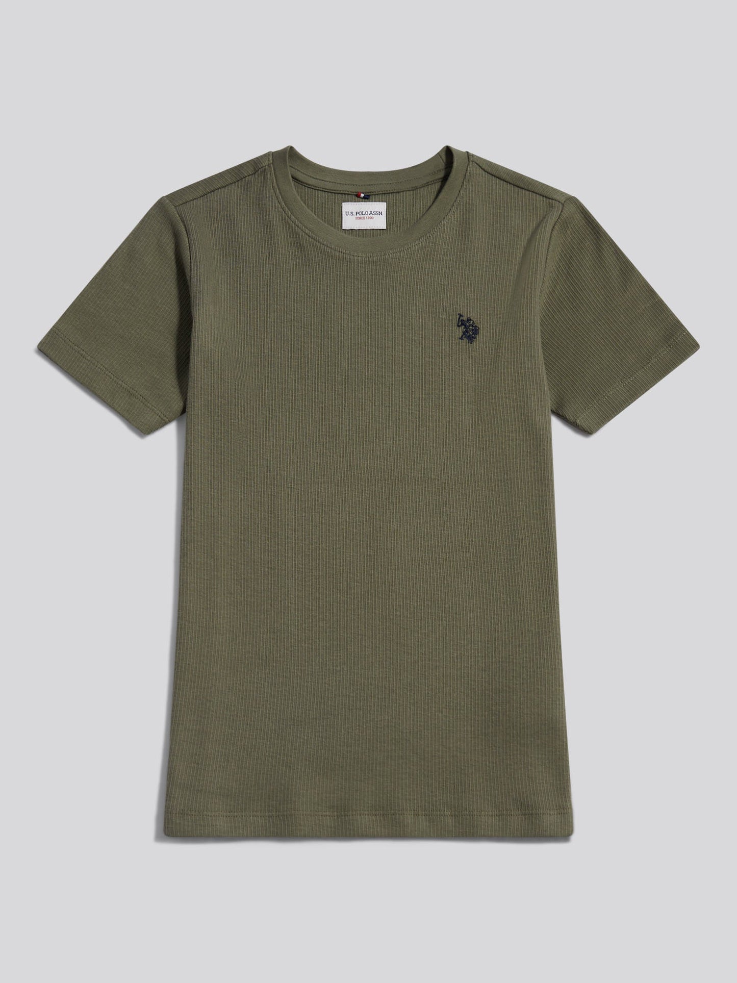 Boys Vertical Texture T-Shirt Mulled Basil