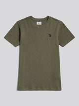 Boys Vertical Texture T-Shirt Mulled Basil