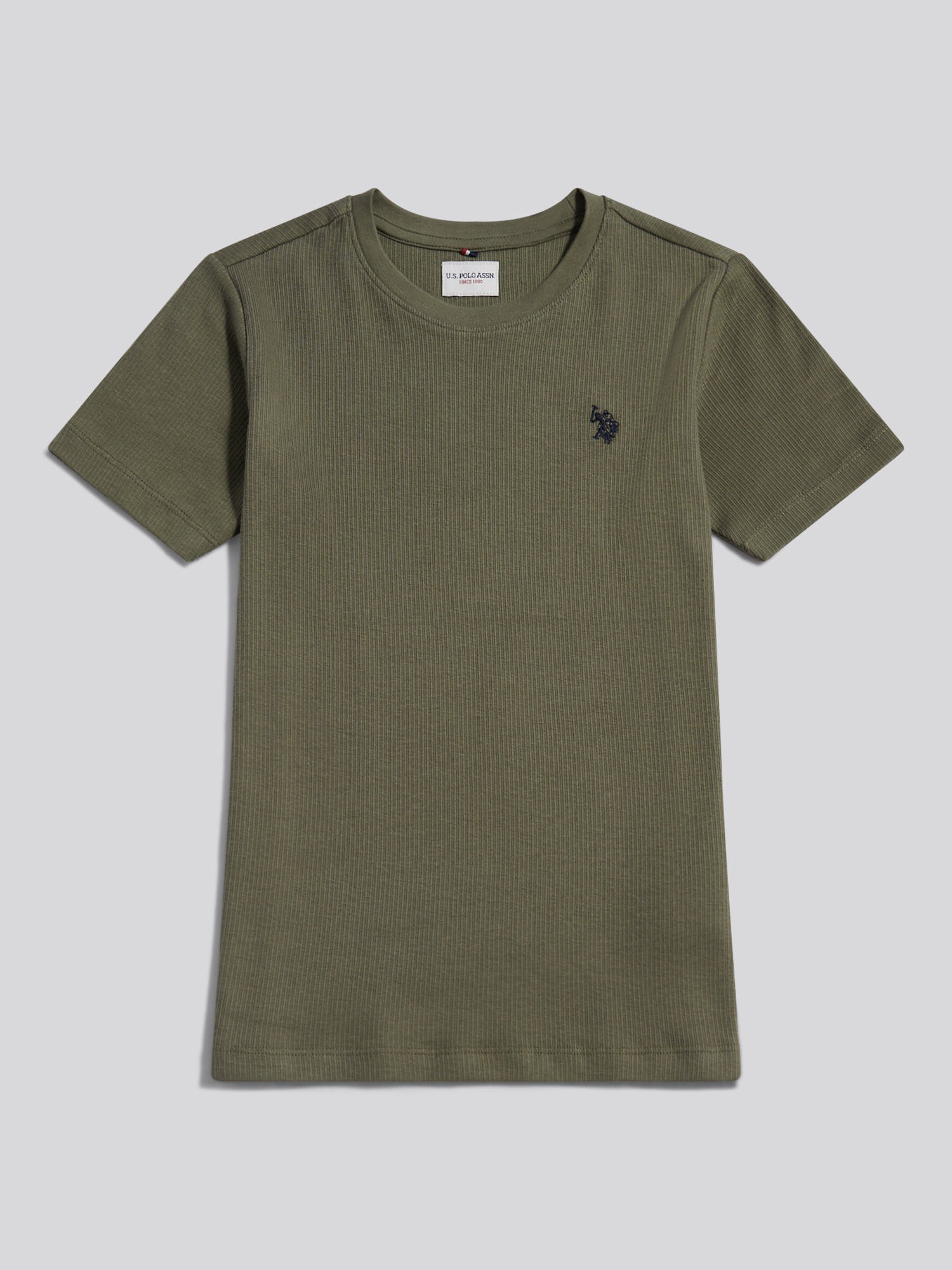 Boys Vertical Texture T-Shirt Mulled Basil