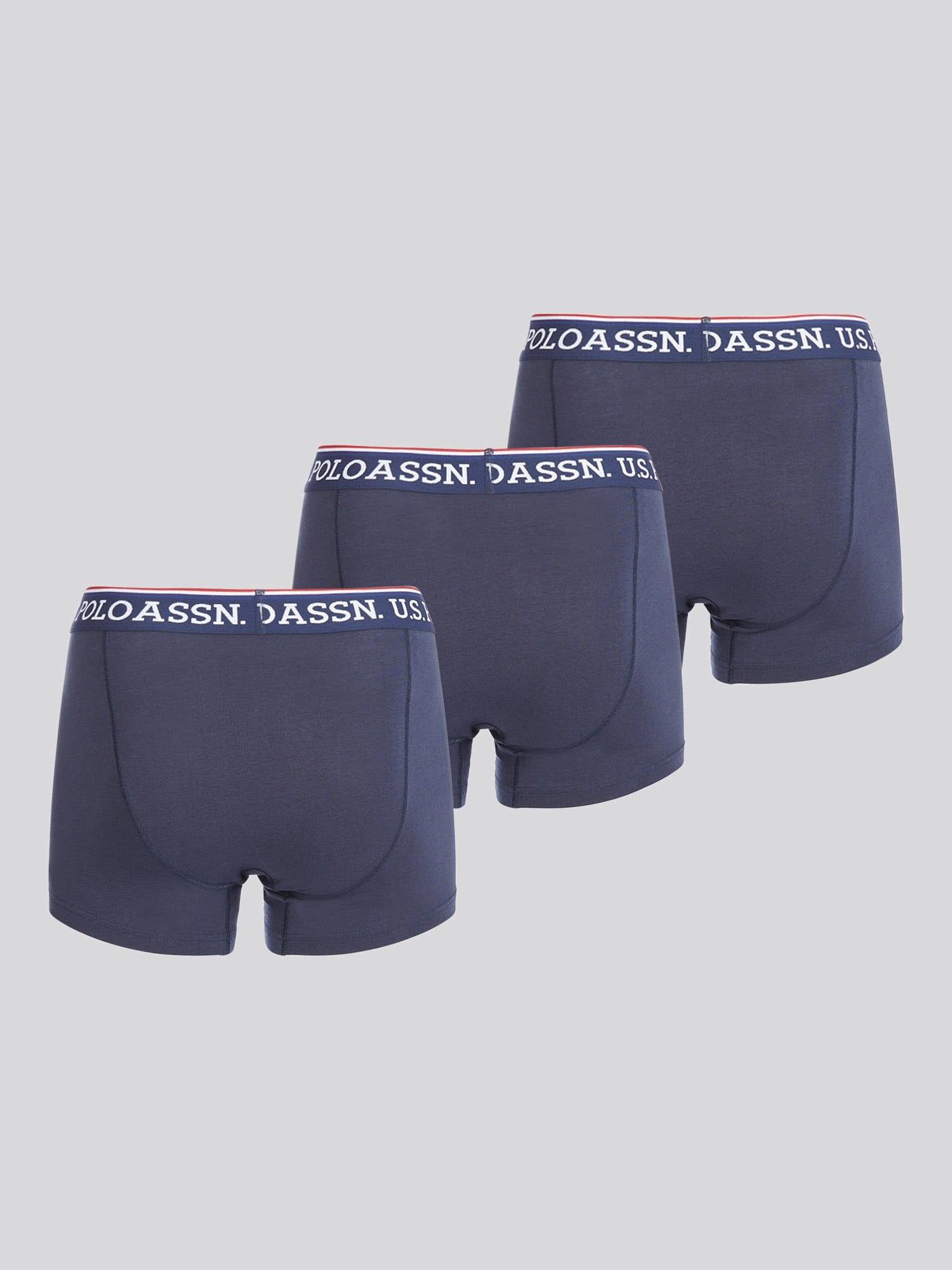 Boys USPA Trunk 3 Pack in Dark Sapphire Navy / White DHM