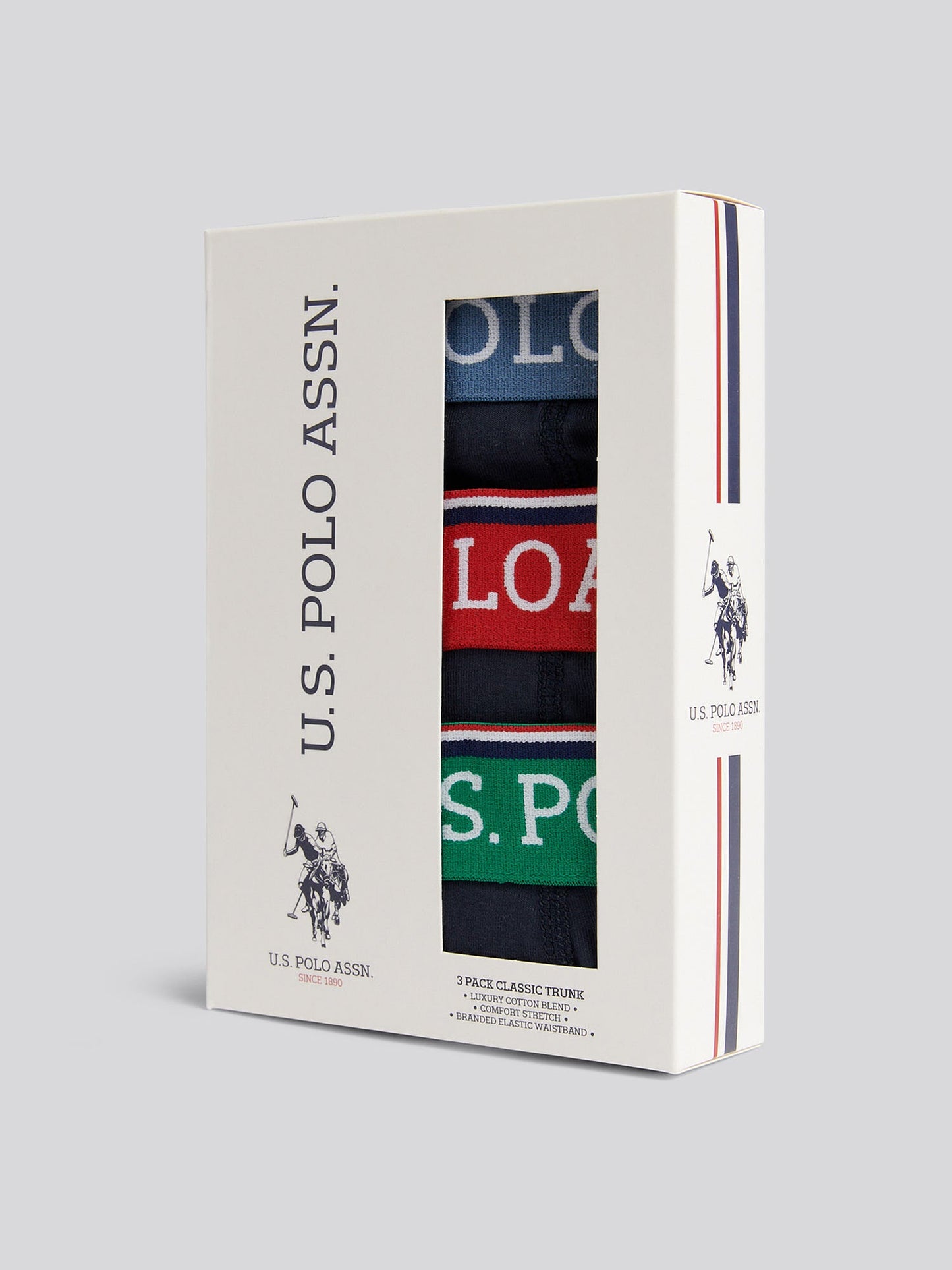 Boys USPA Trunk 3 Pack in Dark Sapphire Navy