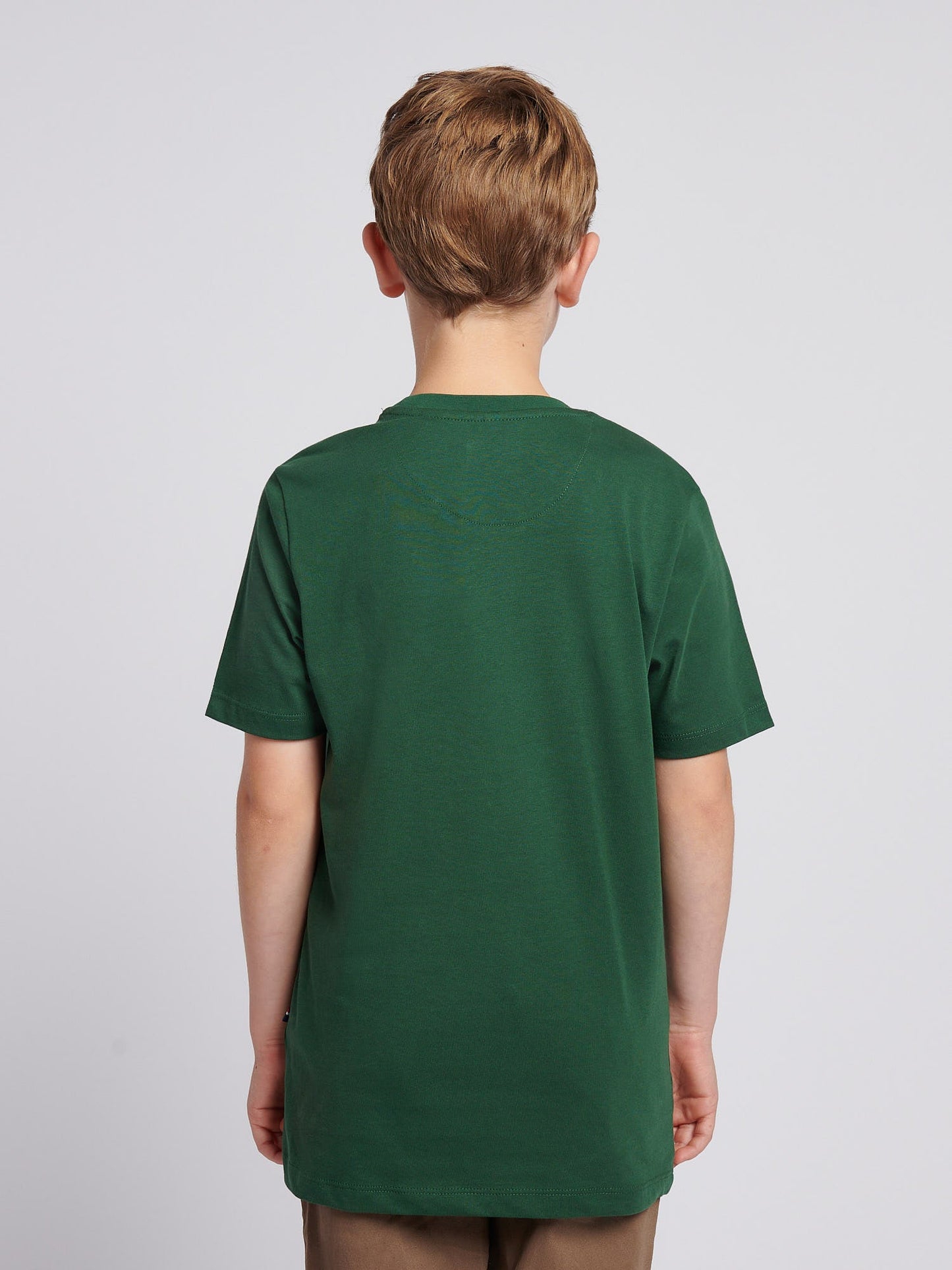 Boys Double Horsemen Graphic T-Shirt in Pineneedle