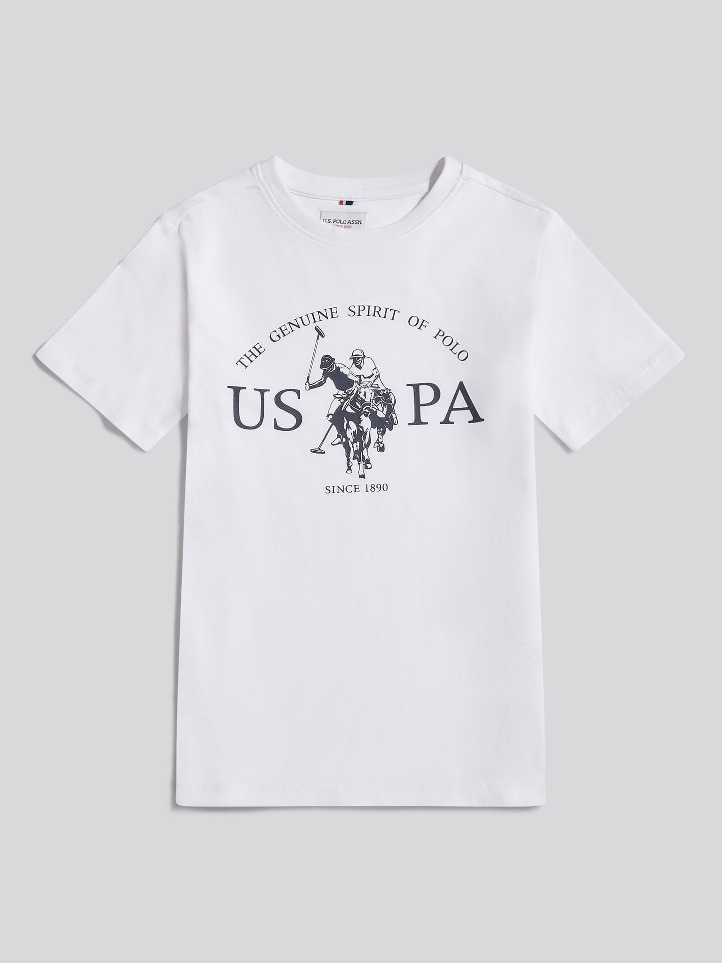 Boys USPA Print Graphic T-Shirt Bright White