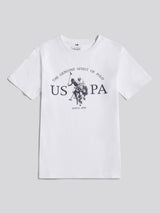 Boys USPA Print Graphic T-Shirt Bright White
