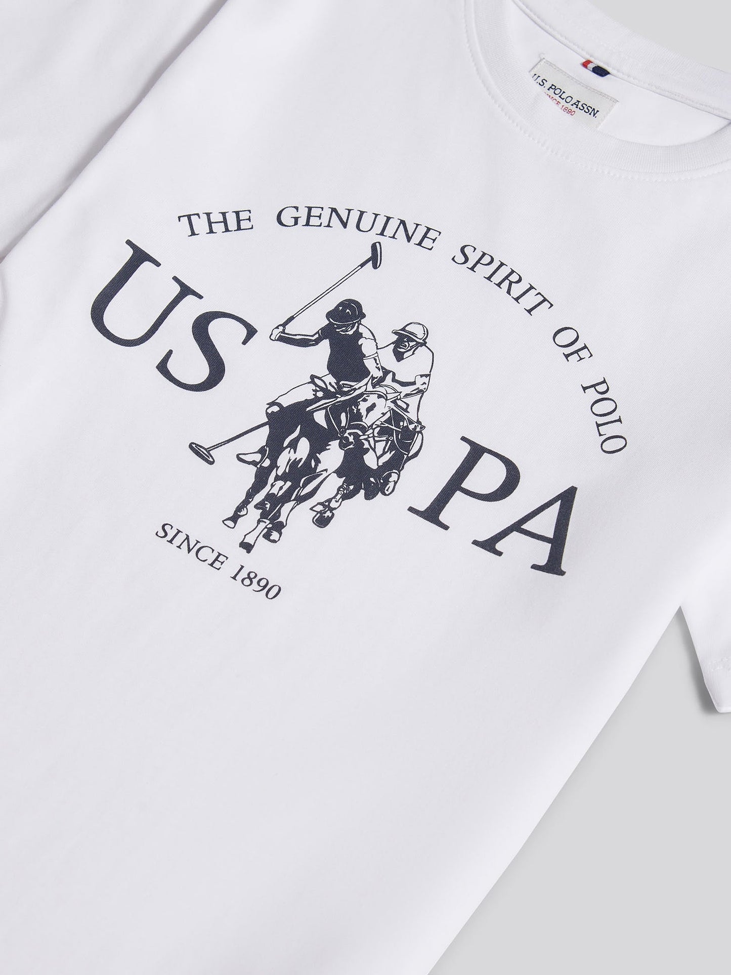 Boys USPA Print Graphic T-Shirt Bright White