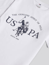 Boys USPA Print Graphic T-Shirt Bright White