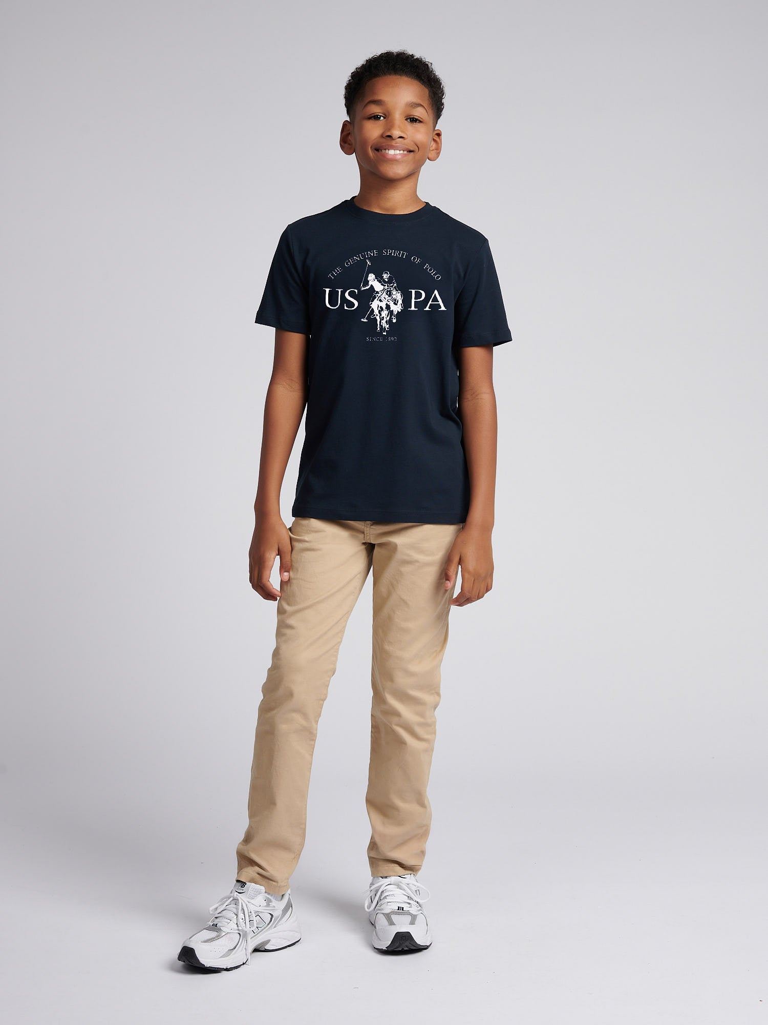Boys USPA Print Graphic T-Shirt Dark Sapphire Navy