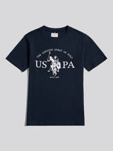 Boys USPA Print Graphic T-Shirt Dark Sapphire Navy