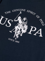 Boys USPA Print Graphic T-Shirt Dark Sapphire Navy
