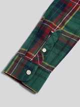 Boys Checked Buttondown Pocket Shirt in Pineneedle