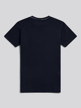 Boys Tipped Pique T-Shirt in Dark Sapphire Navy