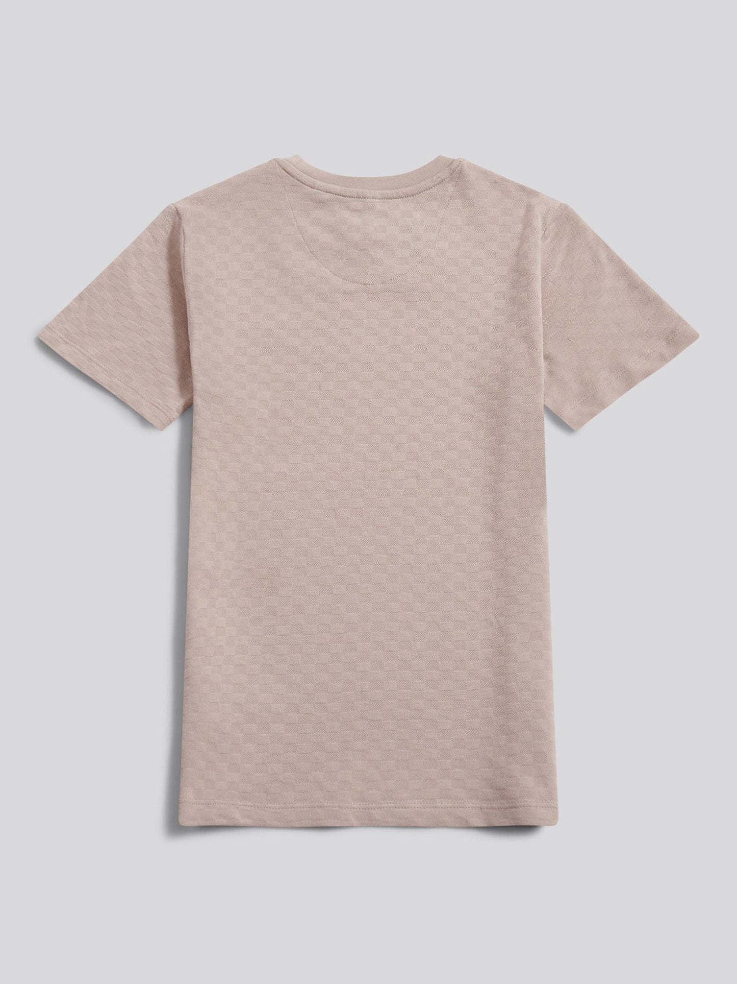 Boys Check Texture T-Shirt, in Atmosphere