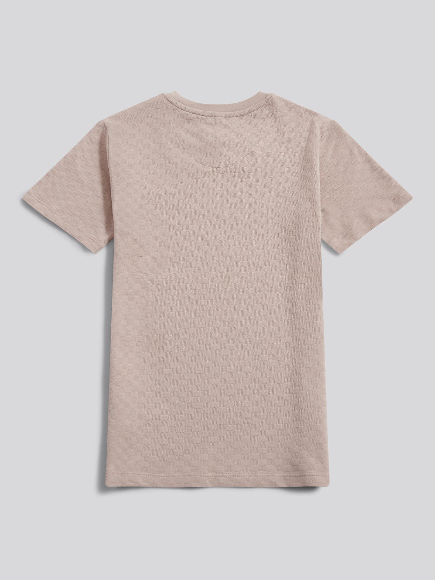 Boys Check Texture T-Shirt, in Atmosphere