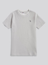 Boys Knit Texture T-Shirt in High Rise