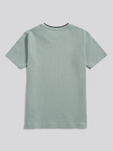 Boys Knit Texture T-Shirt in Iceberg Green