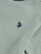 Boys Knit Texture T-Shirt in Iceberg Green