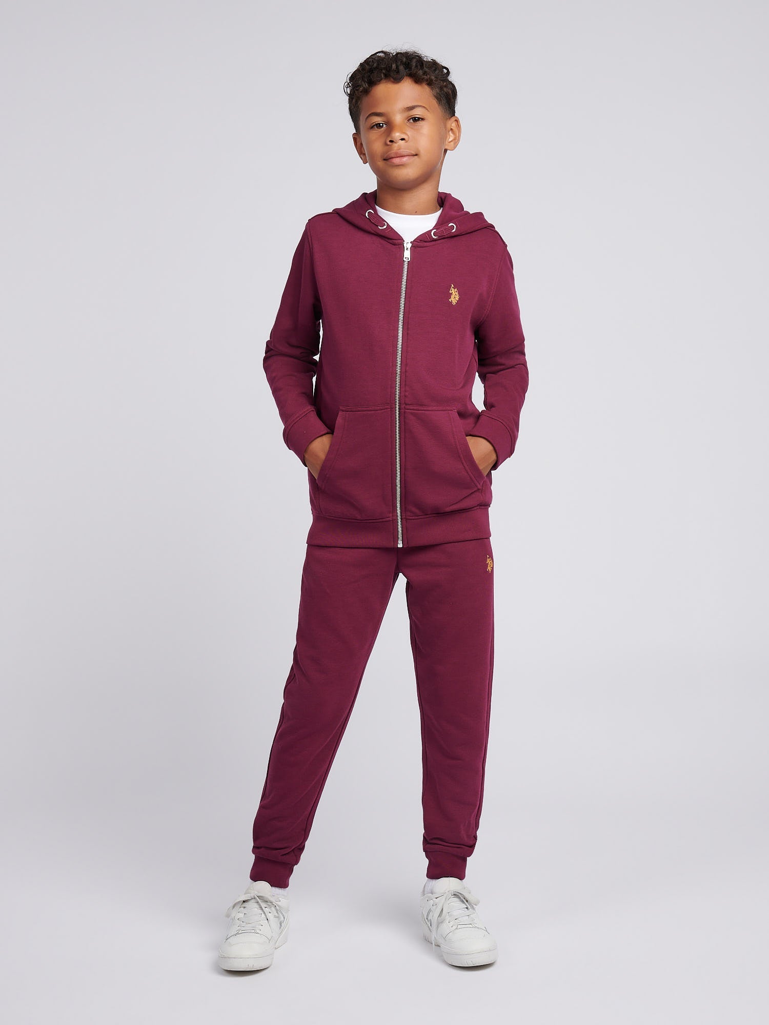 Boys Double Horsemen Loopback Jogger Grape Wine