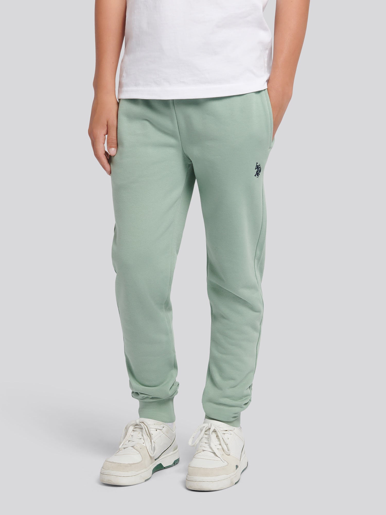 Boys Double Horsemen Loopback Jogger Iceberg Green
