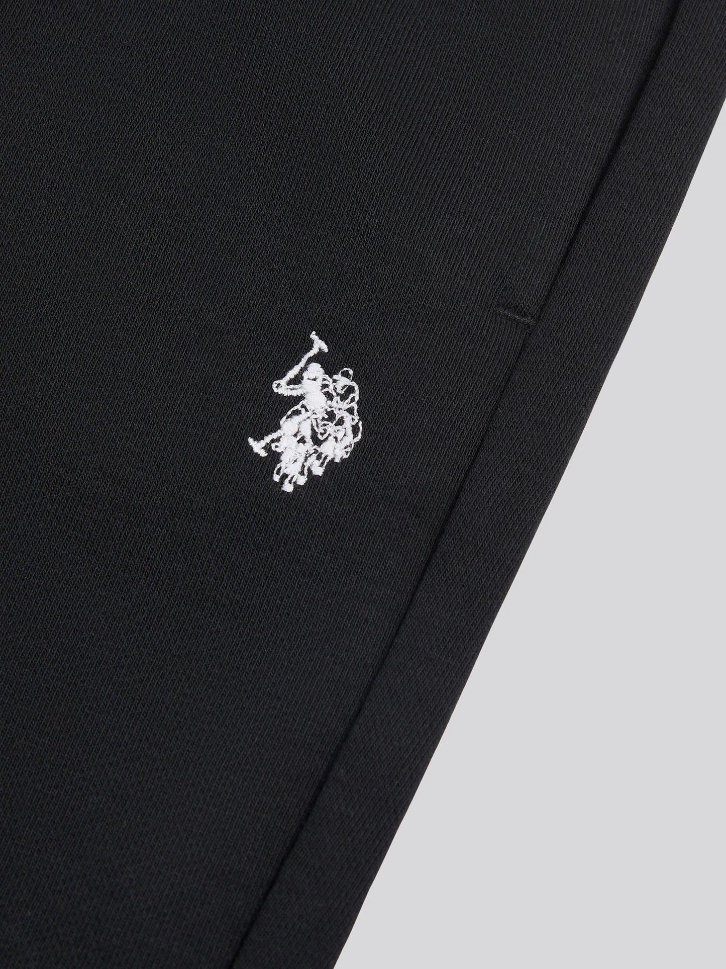 Boys Double Horsemen Loopback Jogger Black Bright White DHM