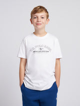 Boys Heritage Graphic Print T-Shirt in Bright White