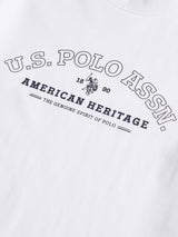 Boys Heritage Graphic Print T-Shirt in Bright White