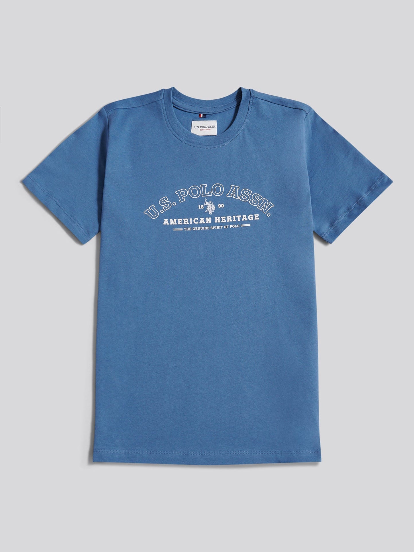 Boys Heritage Graphic Print T-Shirt in Blue Horizon