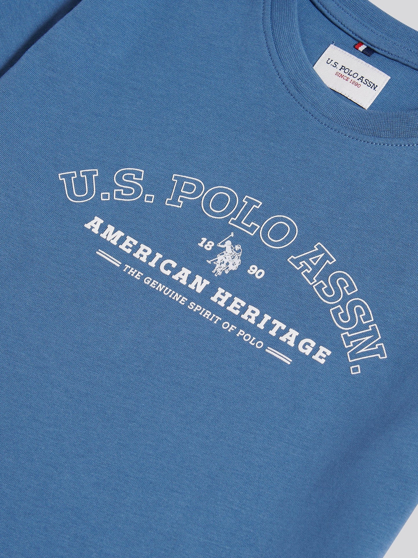 Boys Heritage Graphic Print T-Shirt in Blue Horizon
