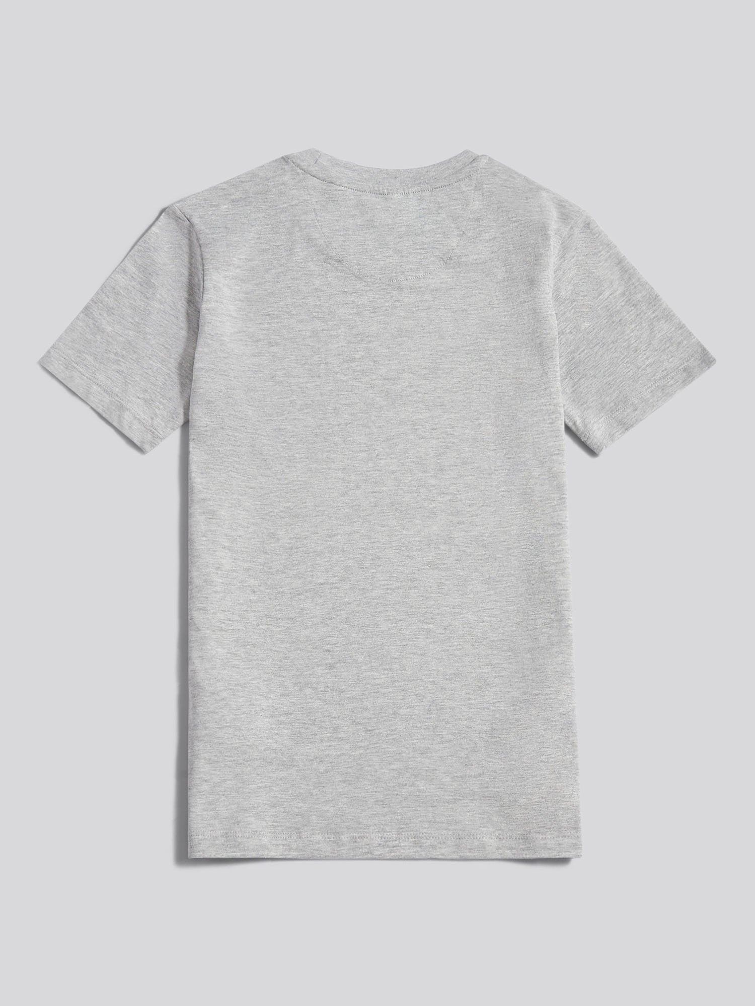 Boys Heritage Graphic Print T-Shirt in Mid Grey Marl