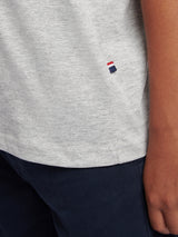 Boys USPA Back Graphic T-Shirt in Mid Grey Marl