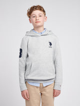 Boys Player 3 Hoodie in Mid Grey Marl