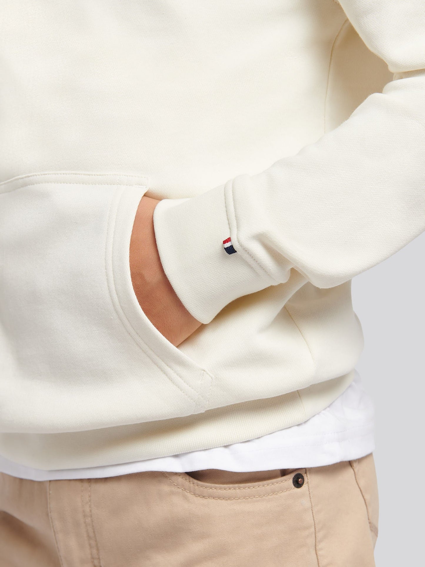 Boys Double Horsemen Hoodie Whisper White