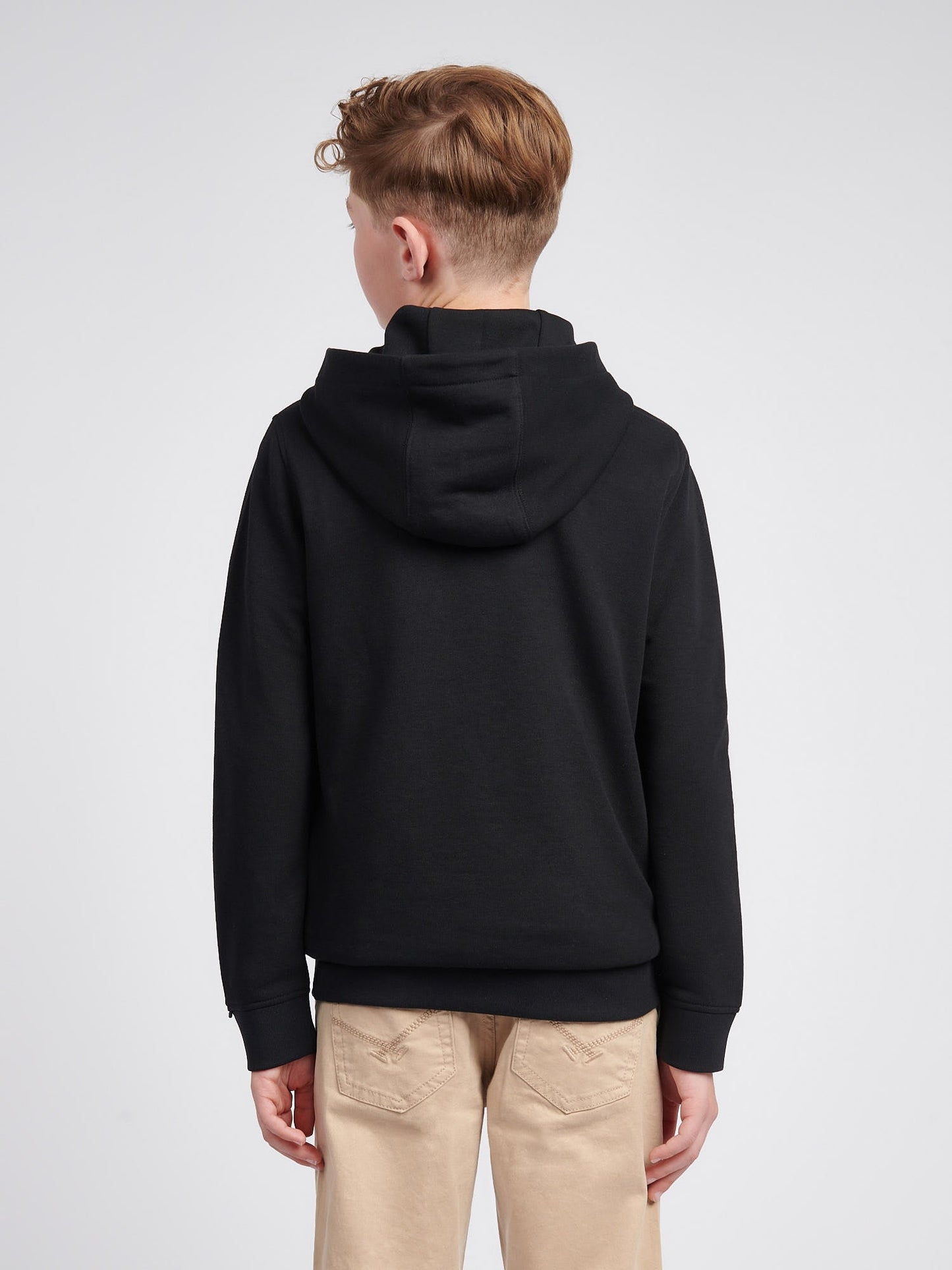 Boys Double Horsemen Hoodie Black Bright White DHM