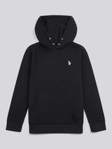 Boys Double Horsemen Hoodie Black Bright White DHM
