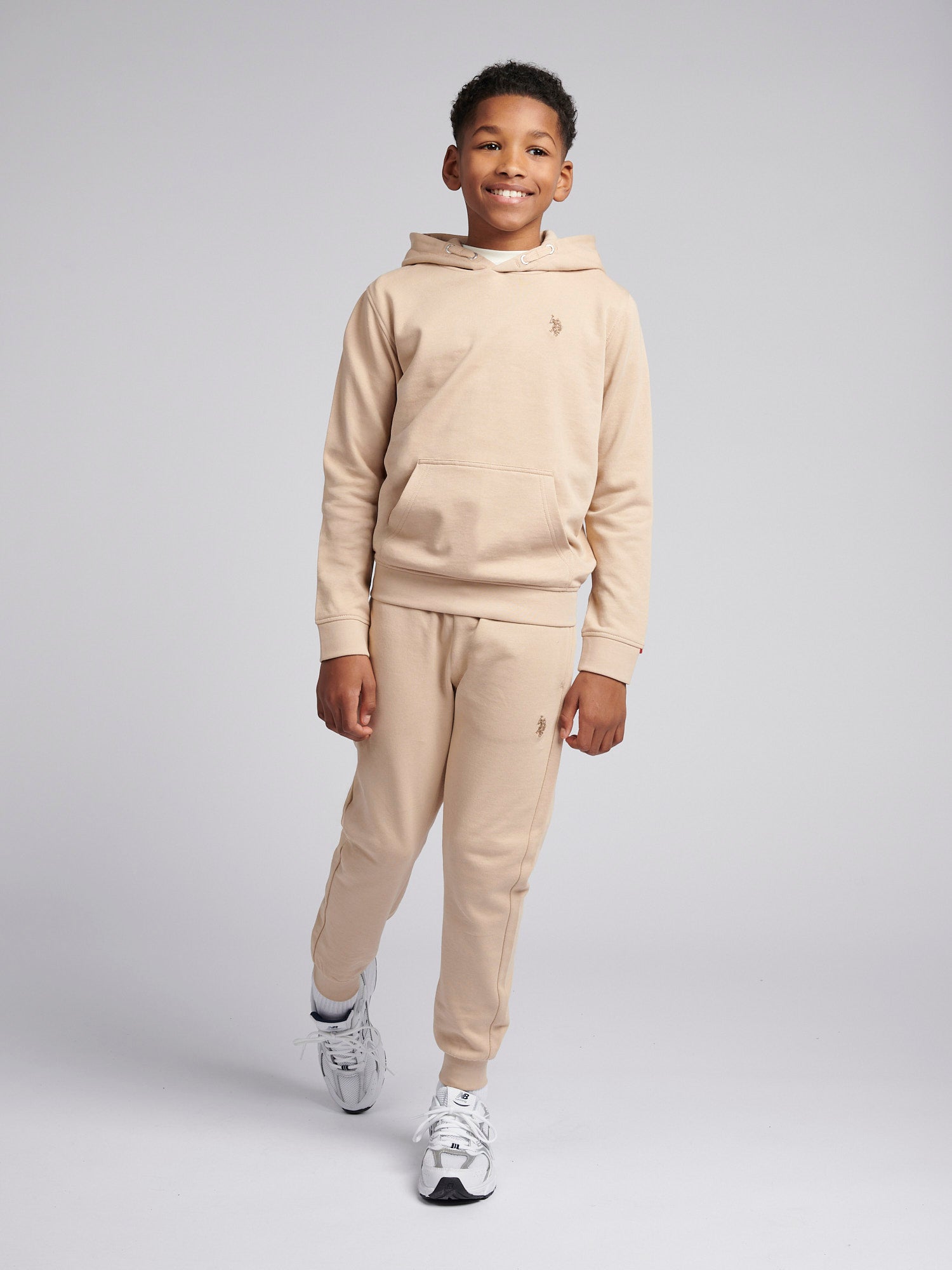 Boys Double Horsemen Hoodie Doeskin