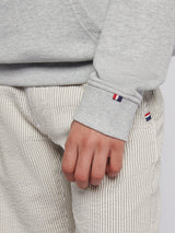 Boys Double Horsemen Hoodie Mid Grey Marl