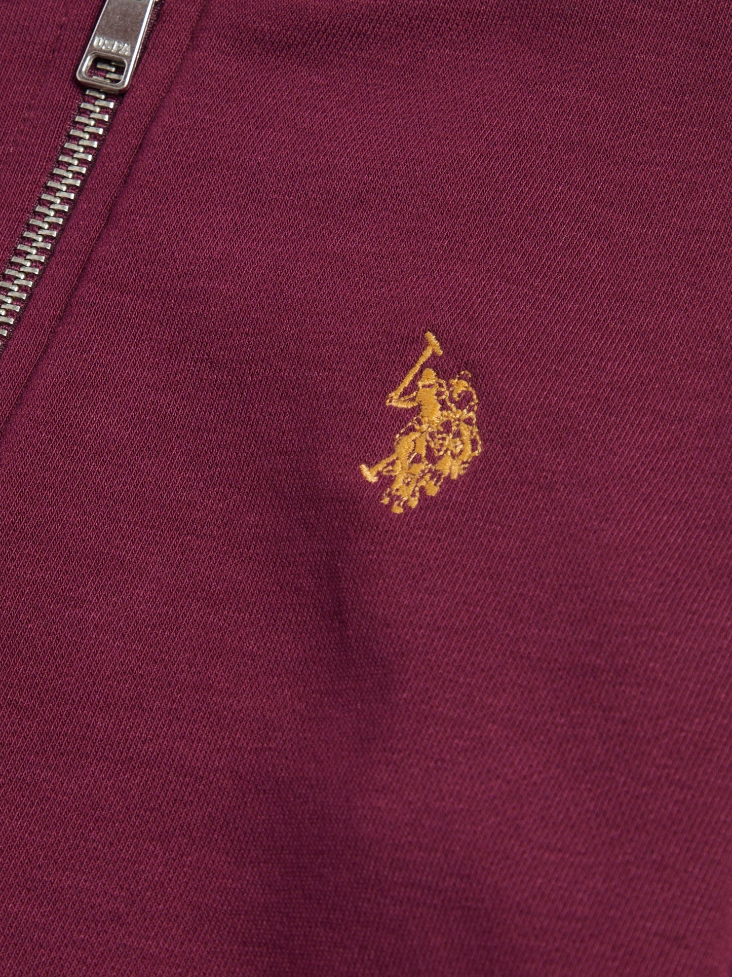 Boys Double Horsemen Zip Hoodie Grape Wine