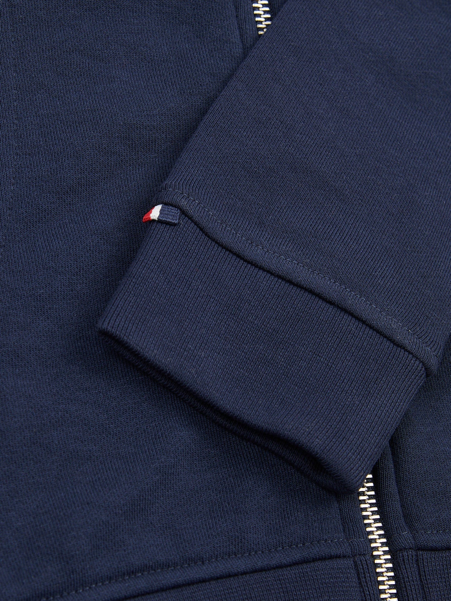 Boys Double Horsemen Zip Hoodie Dark Sapphire Navy / Haute Red DHM