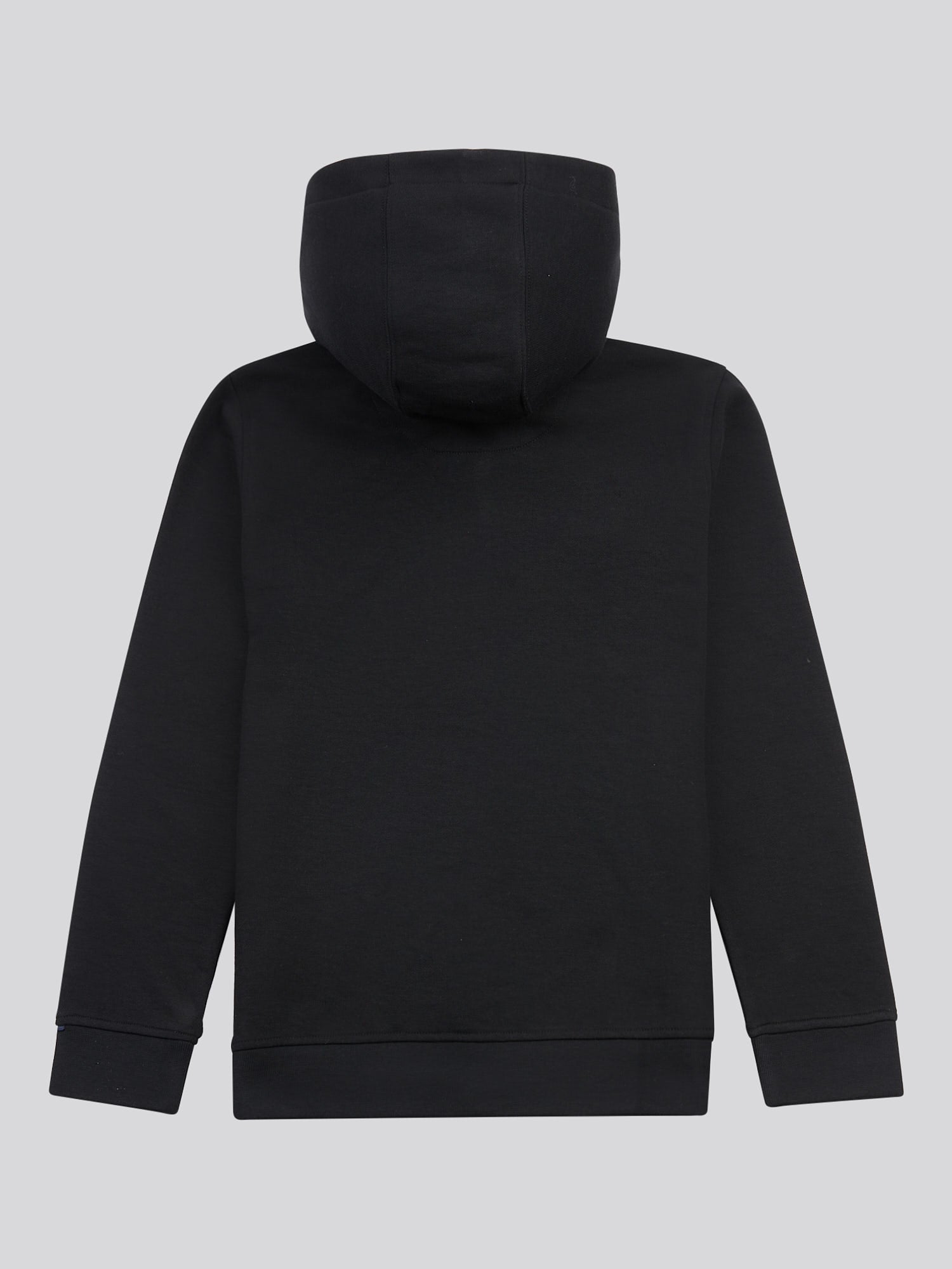 Boys Double Horsemen Zip Hoodie Black Bright White DHM