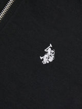 Boys Double Horsemen Zip Hoodie Black Bright White DHM