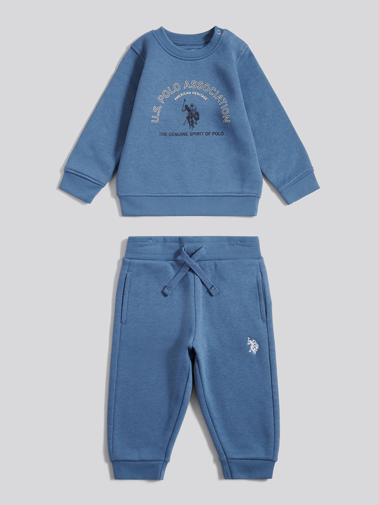 Boys Graphic Crew & Jogger Set in Blue Horizon