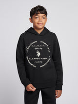 Boys Circle Graphic Hoodie & Jogger Set in Black