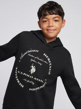 Boys Circle Graphic Hoodie & Jogger Set in Black