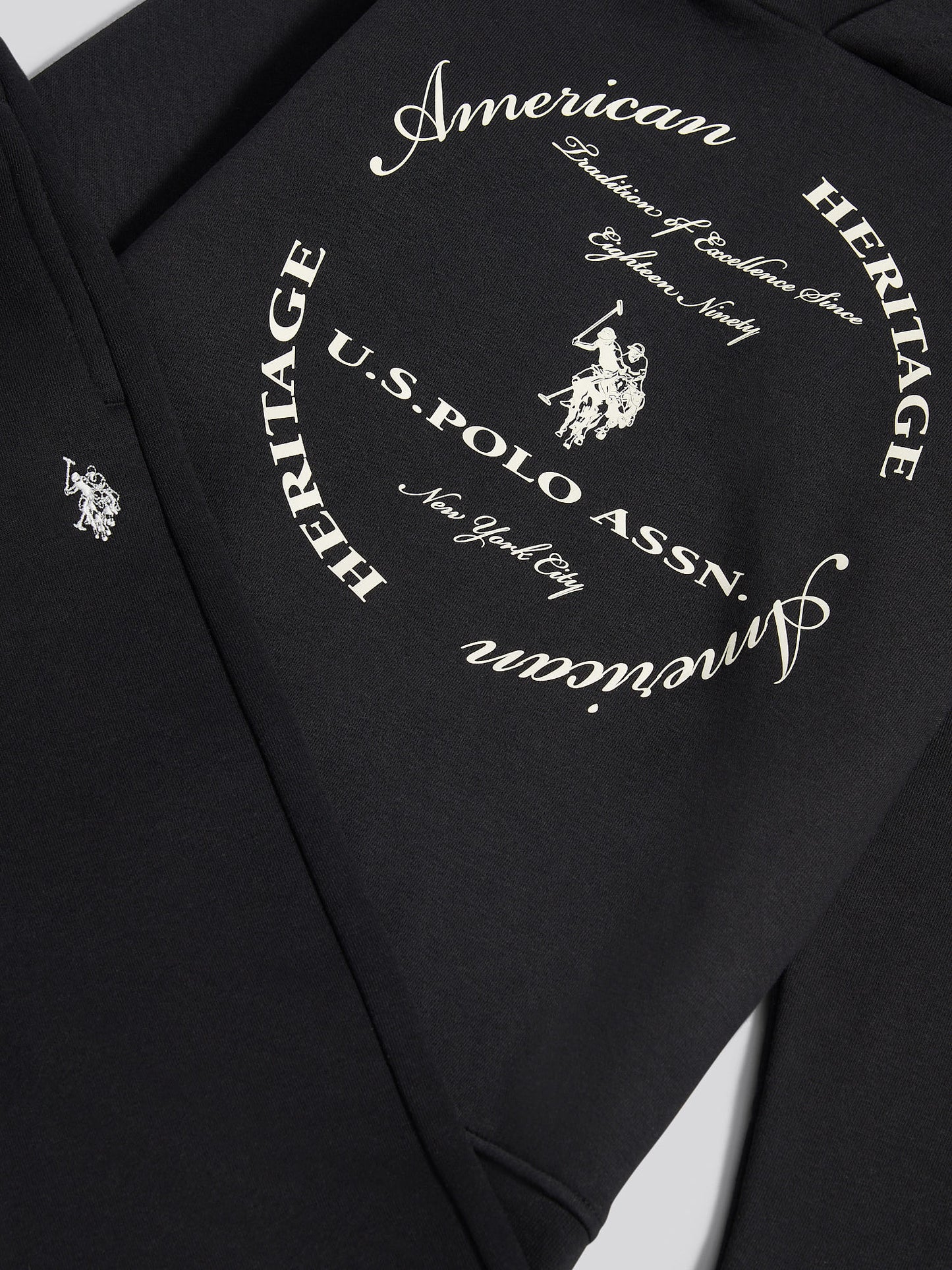 Boys Circle Graphic Hoodie & Jogger Set in Black