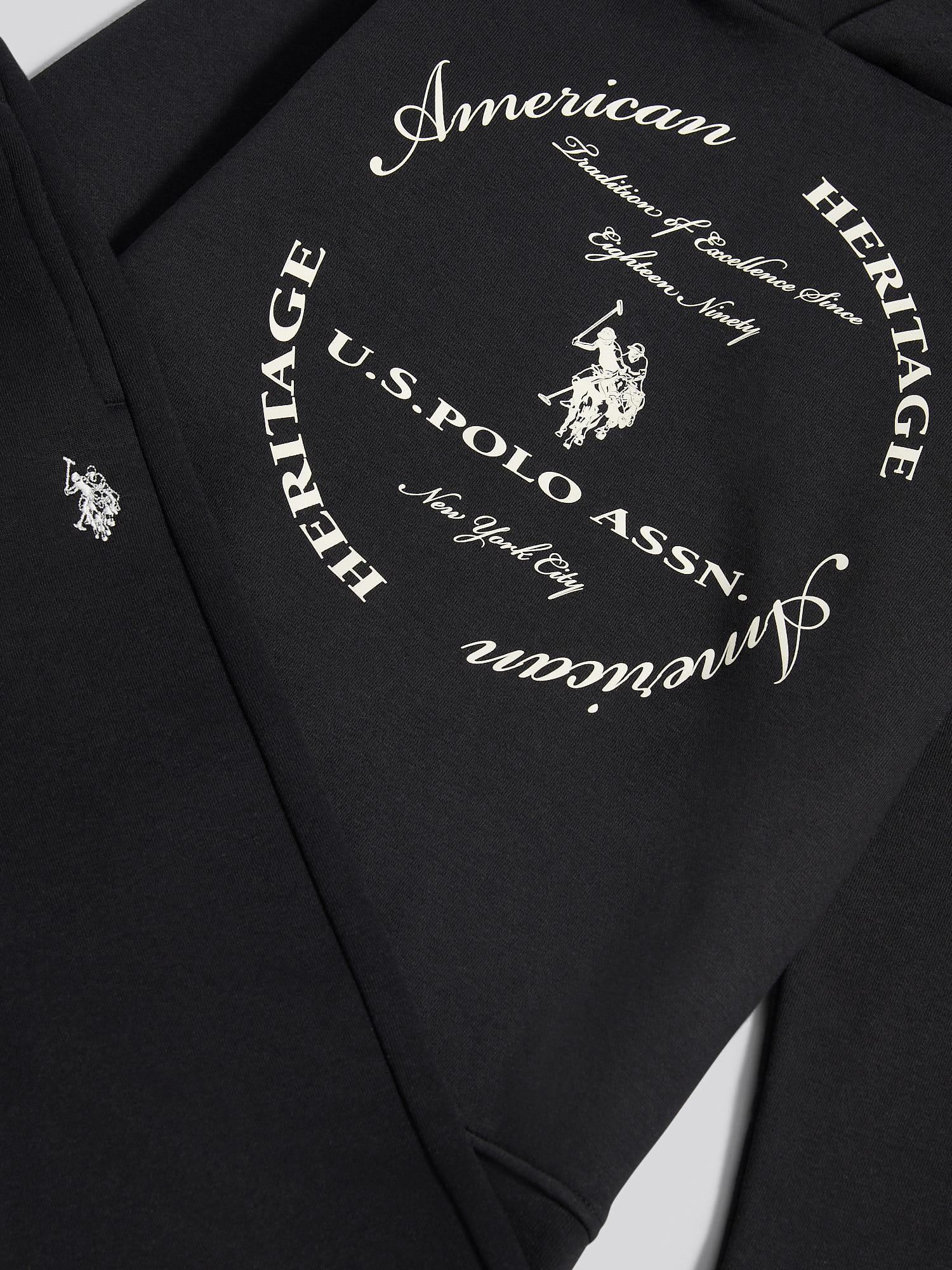 Boys Circle Graphic Hoodie & Jogger Set in Black