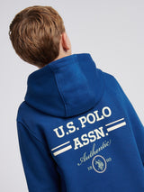 Boys Script Graphic Hoodie & Jogger Set in Navy Peony