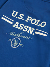 Boys Script Graphic Hoodie & Jogger Set in Navy Peony
