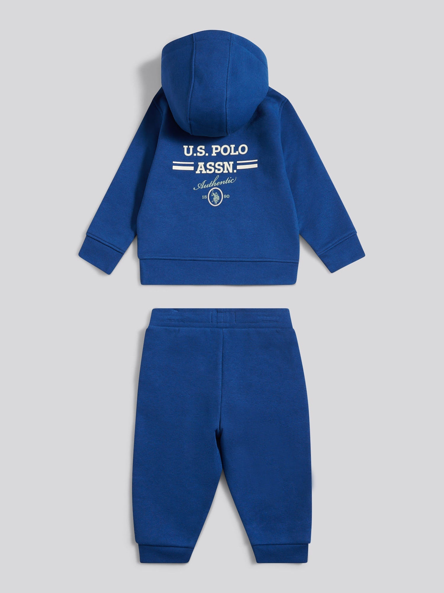Boys Script Graphic Hoodie & Jogger Set in Navy Peony