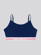 Girls 2 Pack Bralettes in Medieval Blue