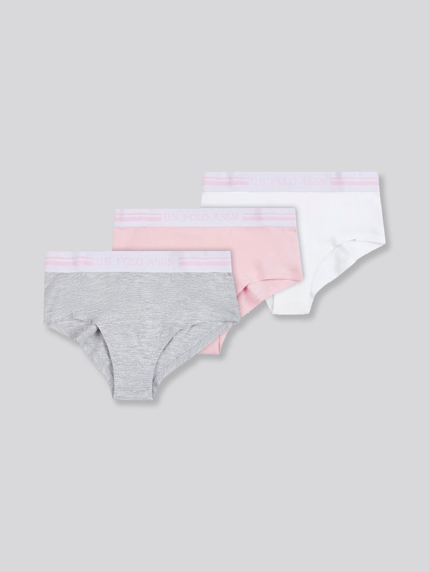 Girls 3 Pack Hipster Brief Underwear in Pink