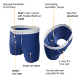 3-Pack: IKON Men's 6" Boxers - Charcoal